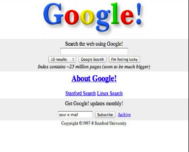 the beginning of google